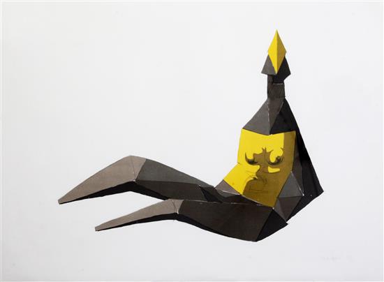 Lynn Chadwick (1914-2003) Sitting Elektra 23.5 x 32in.